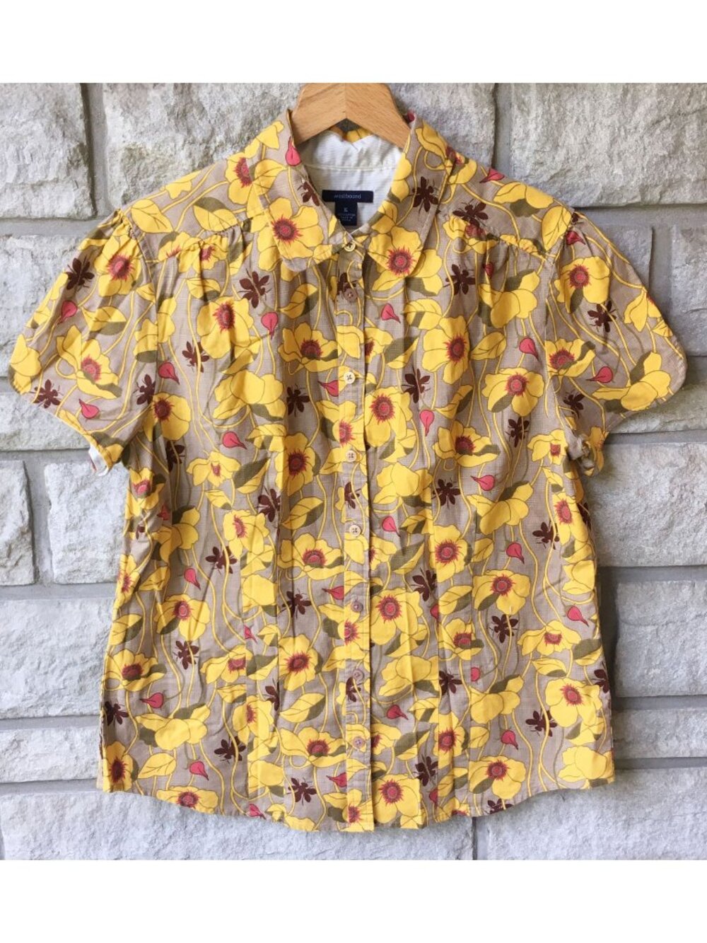 "Poppy Field" Floral Button Down Blouse